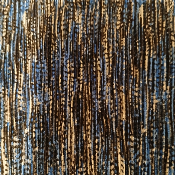 Southern Lady Large Blue and Black Textured Women's Top - Picture 3 of 4